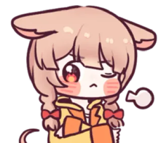 🤨 Anime, Kawaii, Niedlich, Cartoon, Illustration, Charakter, Chibi telegram sticker