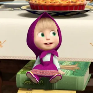 😄 Masha Masha and the Bear Cartoon, Animatie, Kind, Kind, Meisje, Masha, Beer telegram sticker