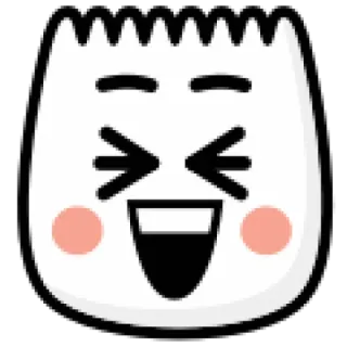 😣 feliz, riendo, emoji, dibujos animados, expresión, lindo, divertido telegram sticker