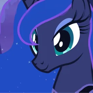 😋 Princess Luna My Little Pony Poni, Dibujo animado, Animal, Lindo, Caballo, Princesa telegram sticker