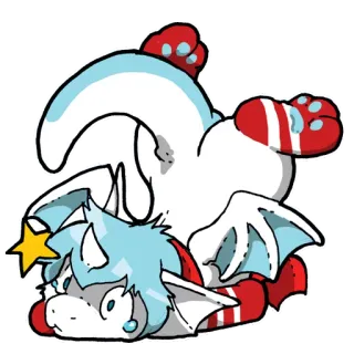 🤕 Kartun, Naga, Lucu, Furry, Aneh, Stiker, Ilustrasi telegram sticker