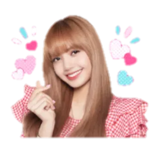 🍷 Lisa kpop, cantora, lisa, coração, fofo whatsapp sticker