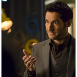 🙂 Lucifer Morningstar Lucifer lucifer, tom ellis, acara tv, karakter, iblis, setelan telegram sticker