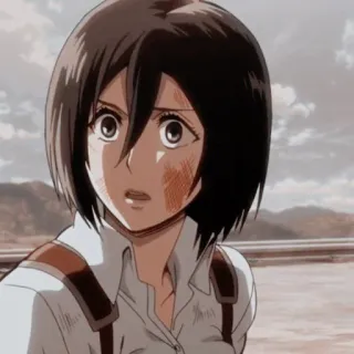 🧣 Mikasa Ackerman Attack on Titan Anime, L'Attaque des Titans, Mikasa Ackerman, Manga, Shingeki no Kyojin telegram sticker