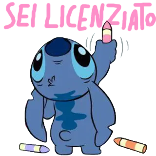 🐨 Stitch Lilo & Stitch SEI LUSERU? Stitch, Lilo & Stitch, cartoon, character, offensive gesture telegram sticker