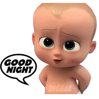 🛌 GOOD NIGHT bebé, buenas noches, dibujos animados, dormir, lindo telegram sticker