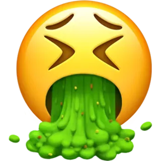 🤮 emoji, sick, vomit, puke, nauseous, ill, upset whatsapp sticker