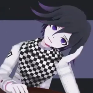 😴 Kokichi Oma Danganronpa V3: Killing Harmony Аниме, Видеоигра, Персонаж, Фиолетовый, Кокичи Ома, Danganronpa telegram sticker