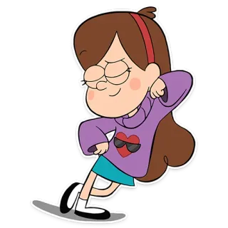 😎 Mabel Pines Gravity Falls Mabel Pines, Gravity Falls, Desenho animado, Sticker, Animação, Personagem whatsapp sticker