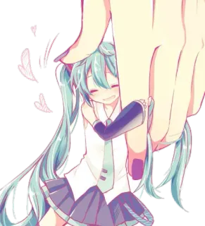 😍 Hatsune Miku 애니, 소녀, 귀여운, 슬픈, 만화, 하츠네 미쿠 whatsapp sticker