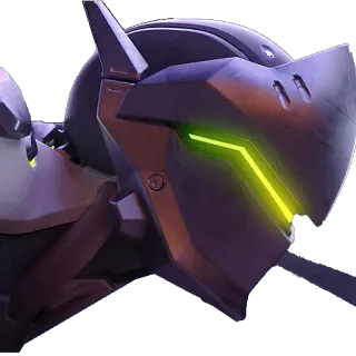 👁 Genji Overwatch Video game, Ciborgue, Ninja, Genji, Overwatch, Personagem, Robô telegram sticker