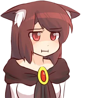 😑 anime, catgirl, manga, cartoon, girl, character telegram sticker