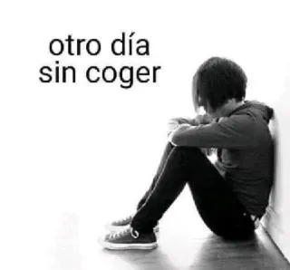 😢 otro día sin coger triste, emo, déprimé, seul telegram sticker