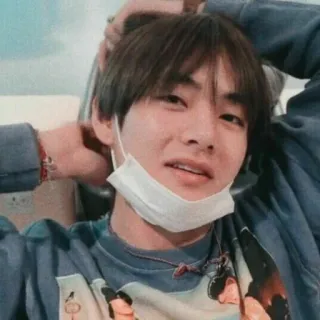 🤟 V K-pop, Idole, V, BTS, Pop coréenne whatsapp sticker