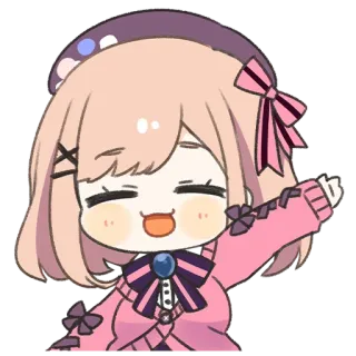👋 anime, chibi, cute, girl, cartoon, sticker telegram sticker