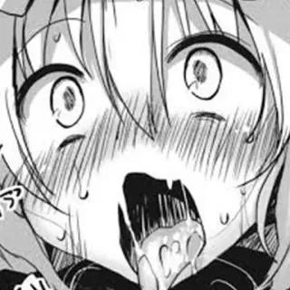 ❤️ anime, manga, expression, shock, open mouth telegram sticker