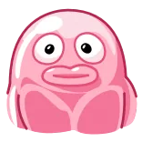 😵 Blob, Rosa, Niedlich, Cartoon, Figur, Albern, Gesicht telegram sticker