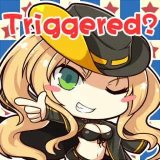 😉 Triggered? Anime, Cartoon, Getriggerd, Emotie, Meme telegram sticker