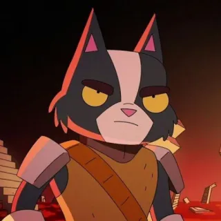 😠 Avocato Final Space dessin animé, espace, personnage, chat, série télé, animation whatsapp sticker