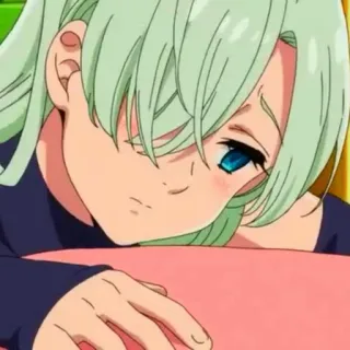 😔 Elizabeth Liones The Seven Deadly Sins Аниме, Элизабет Лионес, Семь смертных грехов, Грустный, Персонаж, Мультфильм telegram sticker