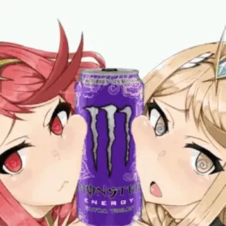 🖤 ENERGY anime, energy drink, monster energy, beverage, drink whatsapp sticker