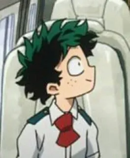 🙂 Izuku Midoriya My Hero Academia Anime, Manga, Chico, Héroe, Uniforme escolar, Lindo telegram sticker