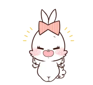 😍 coelho, fofo, animal, desenho animado, kawaii telegram sticker