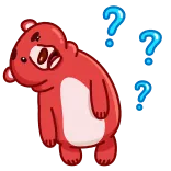 🤨 bear, question marks, confused, sad telegram sticker