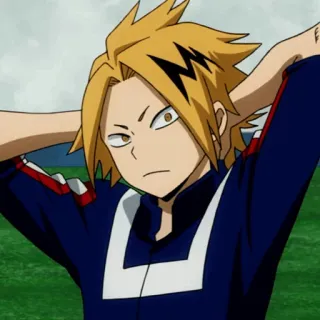 ⚡️ Denki Kaminari My Hero Academia Anime, My Hero Academia, Denki Kaminari, Rayo, Personaje whatsapp sticker