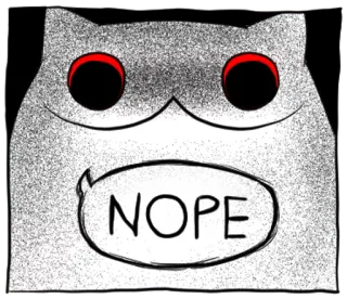 🌝 NOPE 猫, だめ, ミーム, 動物, インターネット, 面白い telegram sticker