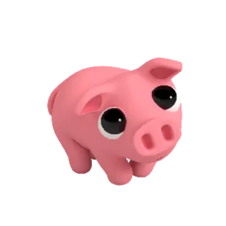 😳 cochon, animal, mignon, rose, animal de ferme telegram sticker