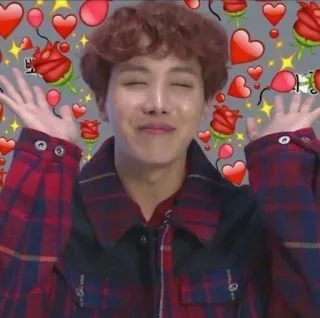 🌹 J-Hope kpop, J-Hope, BTS, heart, roses, idol, singer telegram sticker