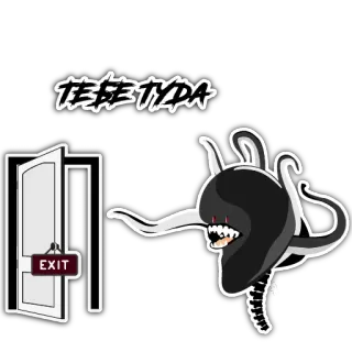 Страшный Няха telegram stickers