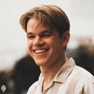 ☣ Matt Damon Matt Damon, actor, celebrity, portrait telegram sticker