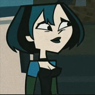 🌿 Gwen Total Drama Island kartun, animasi, perempuan, Gwen, Total Drama Island, remaja telegram sticker