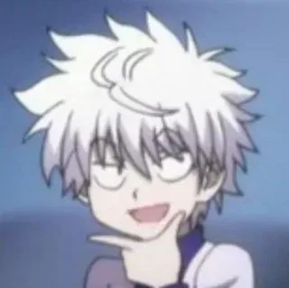 💞 Killua Zoldyck Hunter x Hunter Anime, Killua Zoldyck, Hunter x Hunter, Cartone animato, Faccia buffa, Chibi telegram sticker