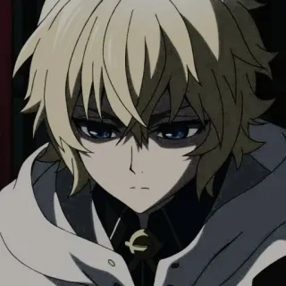 ⚓ Mikaela Hyakuya Owari no Seraph Anime, Wampir, Seraph of the End, Blondyn, Mikaela telegram sticker