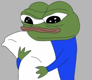 🥱 Pepe the Frog Pepe Żaba, Meme, Kreskówka, Smutny, Emocjonalny telegram sticker