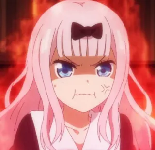 😡 Chika Fujiwara Kaguya-sama: Love Is War Anime, Chika Fujiwara, Kaguya-sama: Love Is War, Wütend, Meme, Charakter, Lustig whatsapp sticker