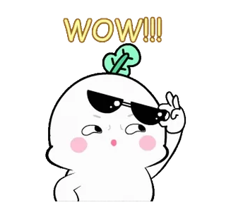 😲 WOW!!! uau, legal, óculos de sol, fofo, desenho animado, expressão, feliz, animado telegram sticker