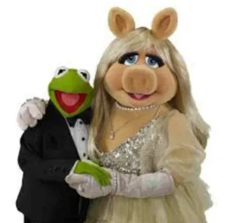 💍 Kermit the Frog Muppets, Kermit, Miss Piggy, Wedding, Cartoon telegram sticker