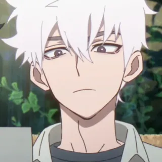 ⌚️ Anime, Personagem, Cabelo branco, Pessoa, Ilustração telegram sticker