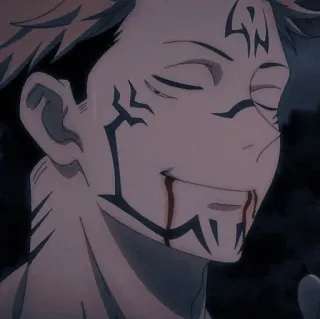 🌟 Ryomen Sukuna Jujutsu Kaisen Anime, Dämon, Sukuna, Jujutsu Kaisen, Blut, Fluch telegram sticker