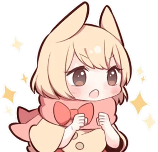 ✨ 애니메이션, 귀여운, 카와이, 치비, 반짝이, 만화 telegram sticker