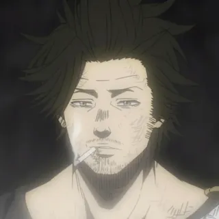 🚬 Yami Sukehiro Black Clover Yami, Black Clover, Anime, Cigarette, Manga telegram sticker