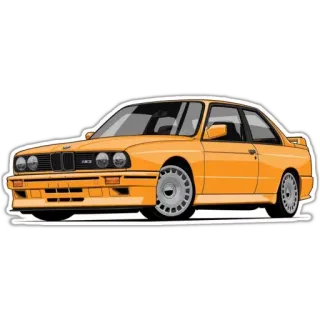 🚗 bmw, e30, m3, รถ, ยานยนต์, เยอรมัน telegram sticker