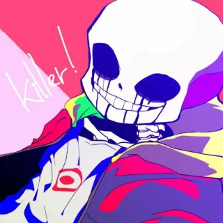 ❄️ Killer Sans Killer! undertale, sans, squelette, tueur, jeu vidéo telegram sticker