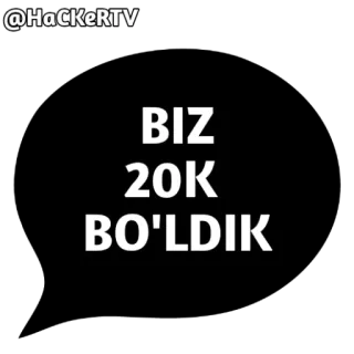 🎉 BIZ 20K BO'LDIK telegram sticker