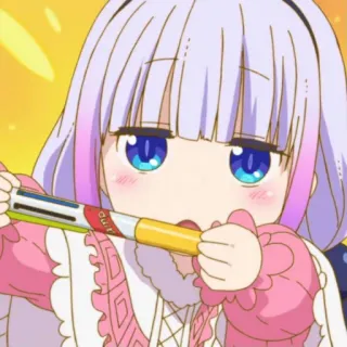 ☁️ Kanna Kamui Miss Kobayashi's Dragon Maid QUIT kanna, anime, carino, miss kobayashi's dragon maid, drago, personaggio, cartone animato telegram sticker