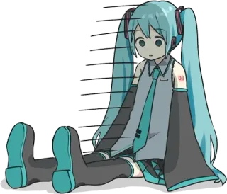 😶 Hatsune Miku Anime, Mangá, Vocaloid, Hatsune Miku, Personagem, Otaku, Fofo whatsapp sticker